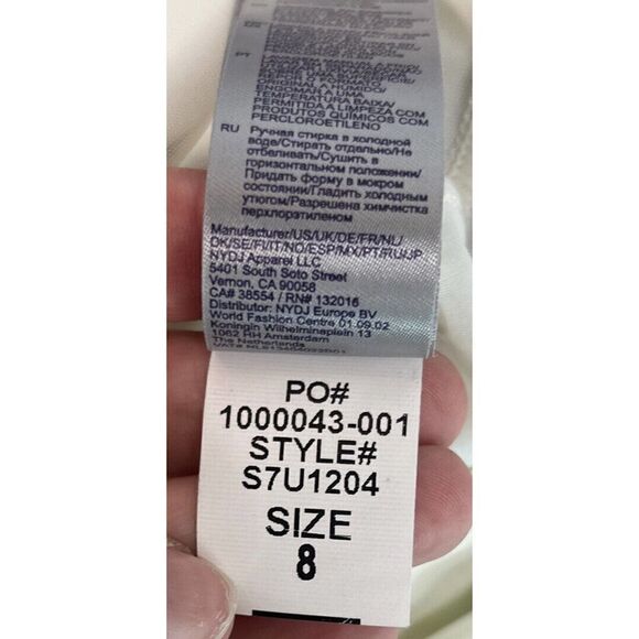 NYDJ Black White Floral Sheath Shaper Dress Sleeveless Size 8 Slimming - Picture 9 of 16